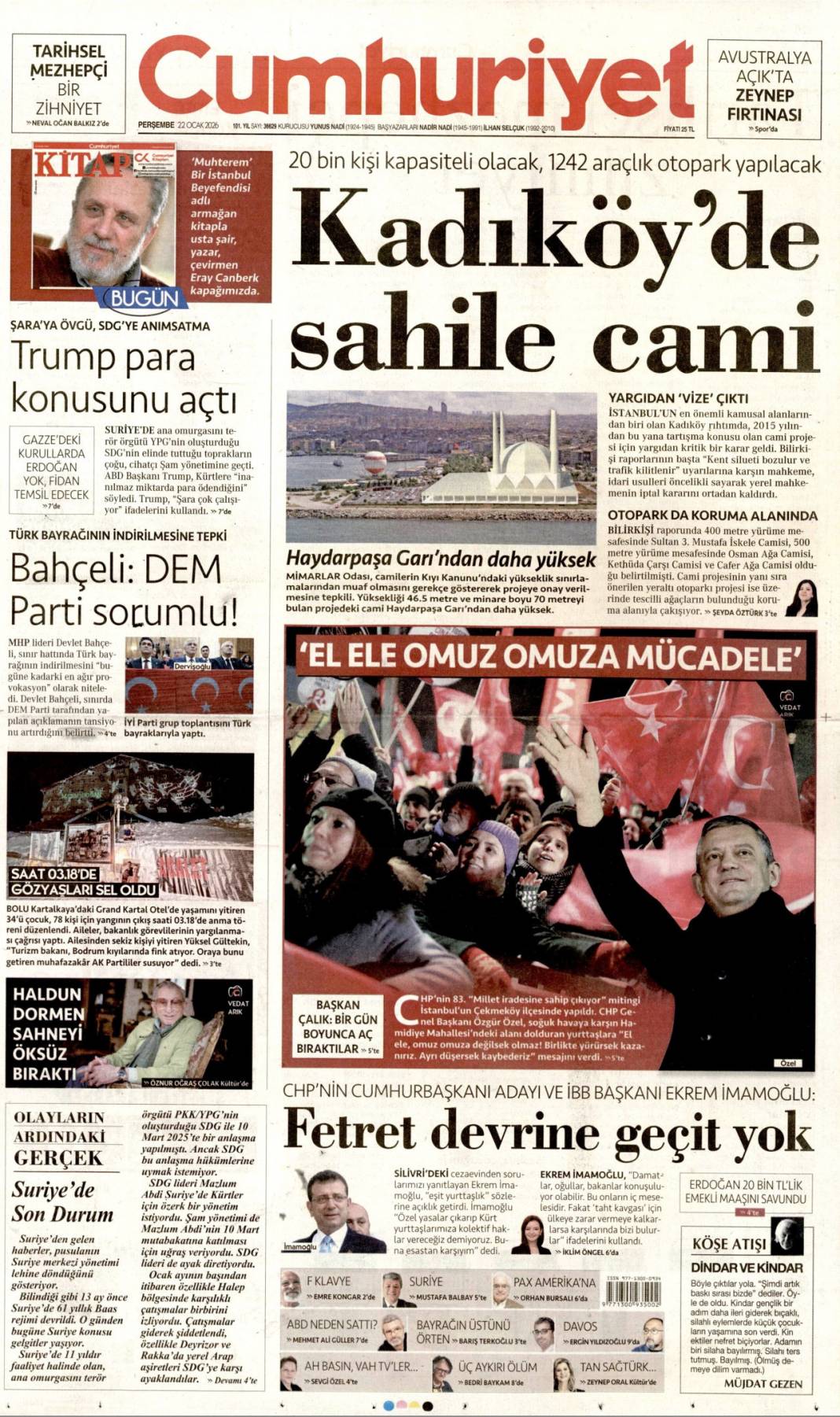 Bayrağımıza saldırılanlar hesap verecek: 22 Ocak 2026 Perşembe güncel gazete manşetleri 4