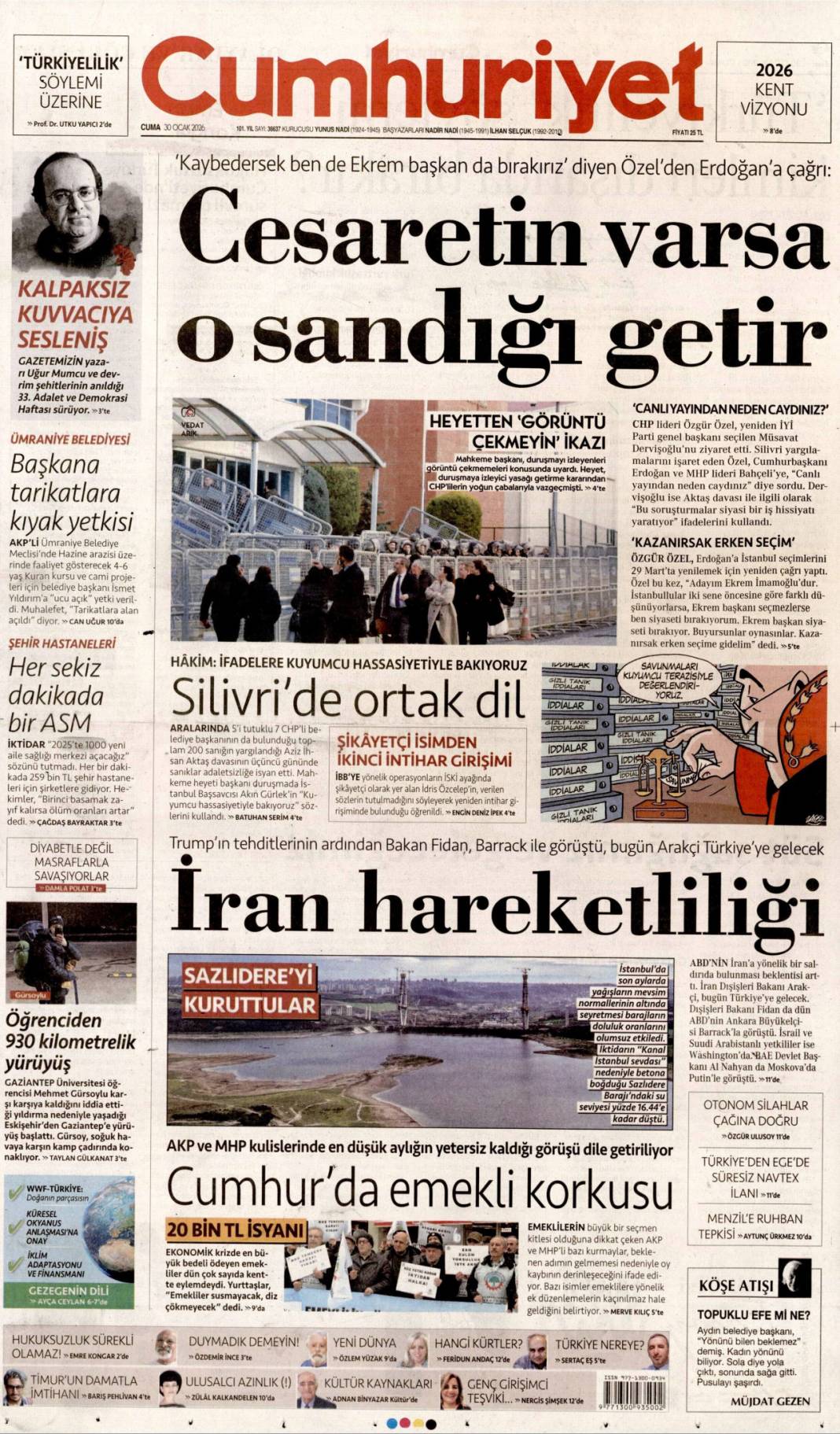 Asra Türk dünyasının mührünü vuracağız! 30 Ocak 2026 Cuma, güncel gazete manşetleri... 5