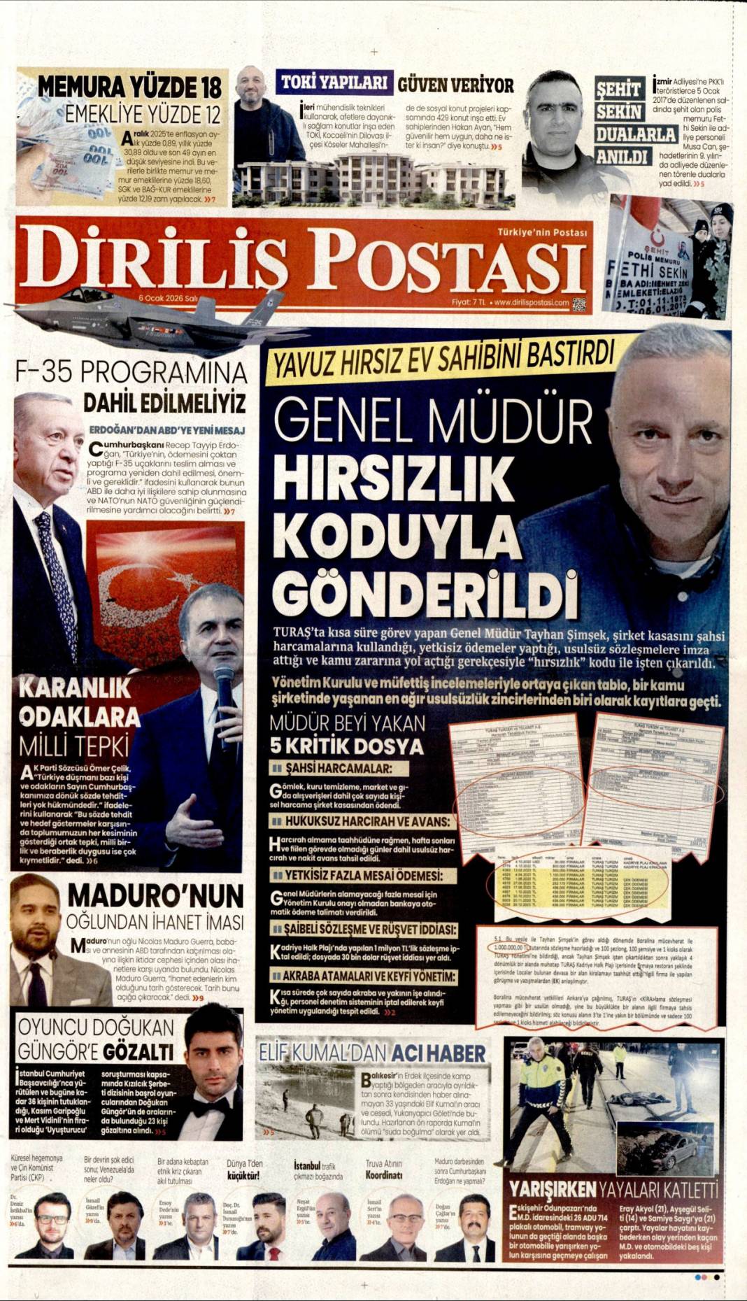 Vahşi Batı geri geldi: 6 Ocak 2026 Salı güncel gazete manşetleri 14