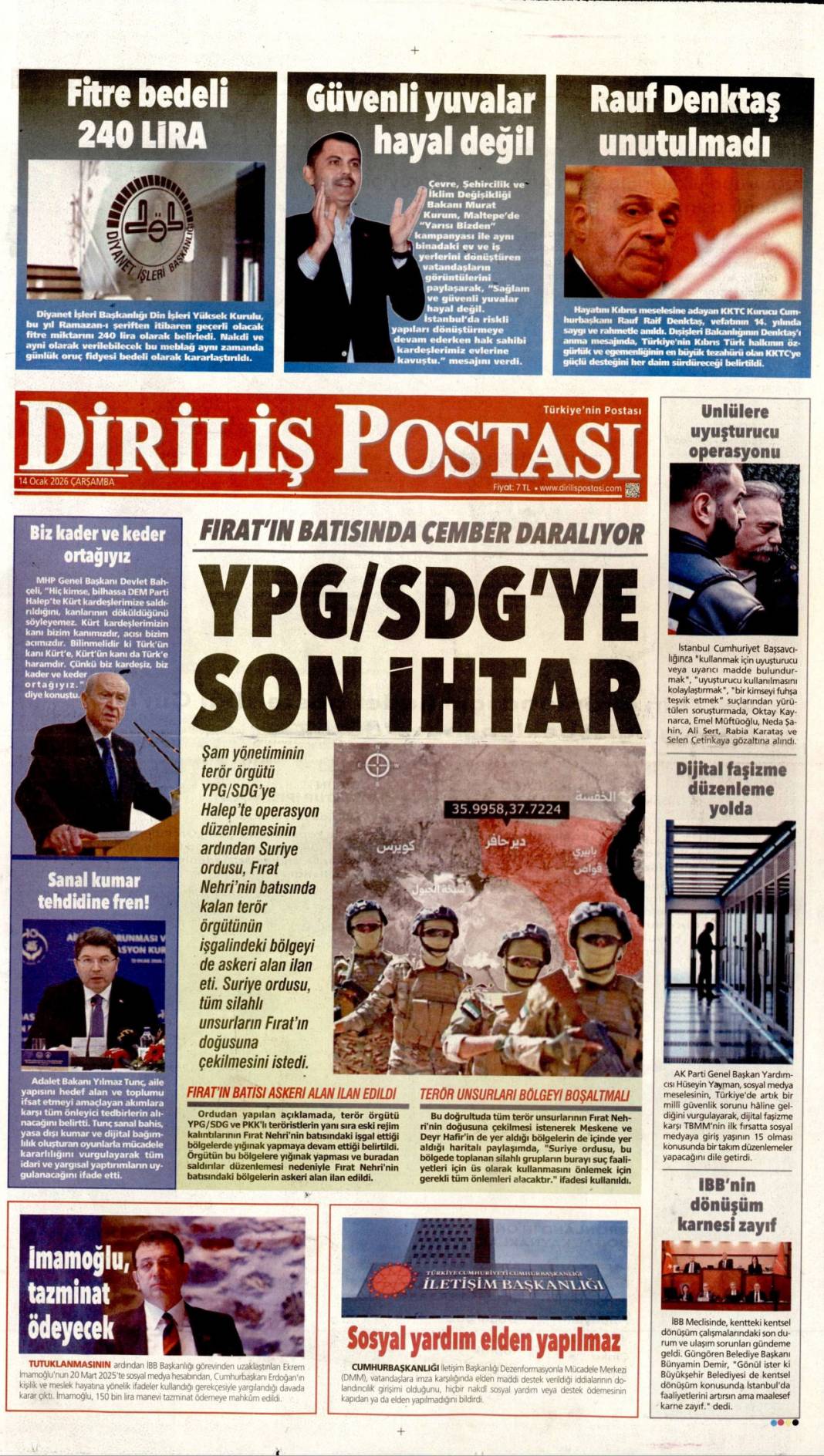 A takımının jetinde uyuşturucu partisi: 14 Ocak 2026 Çarşamba güncel gazete manşetleri 9