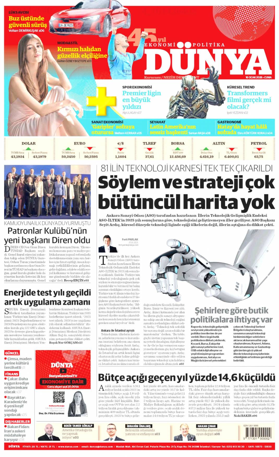 Bağımlılık terör kadar tehlikeli: 16 Ocak 2026 Cuma güncel gazete manşetleri 13