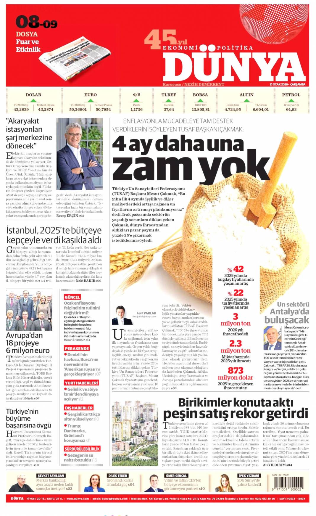 Suriye'de terör devri kapanıyor! 21 Ocak 2026 Çarşamba güncel gazete manşetleri 20