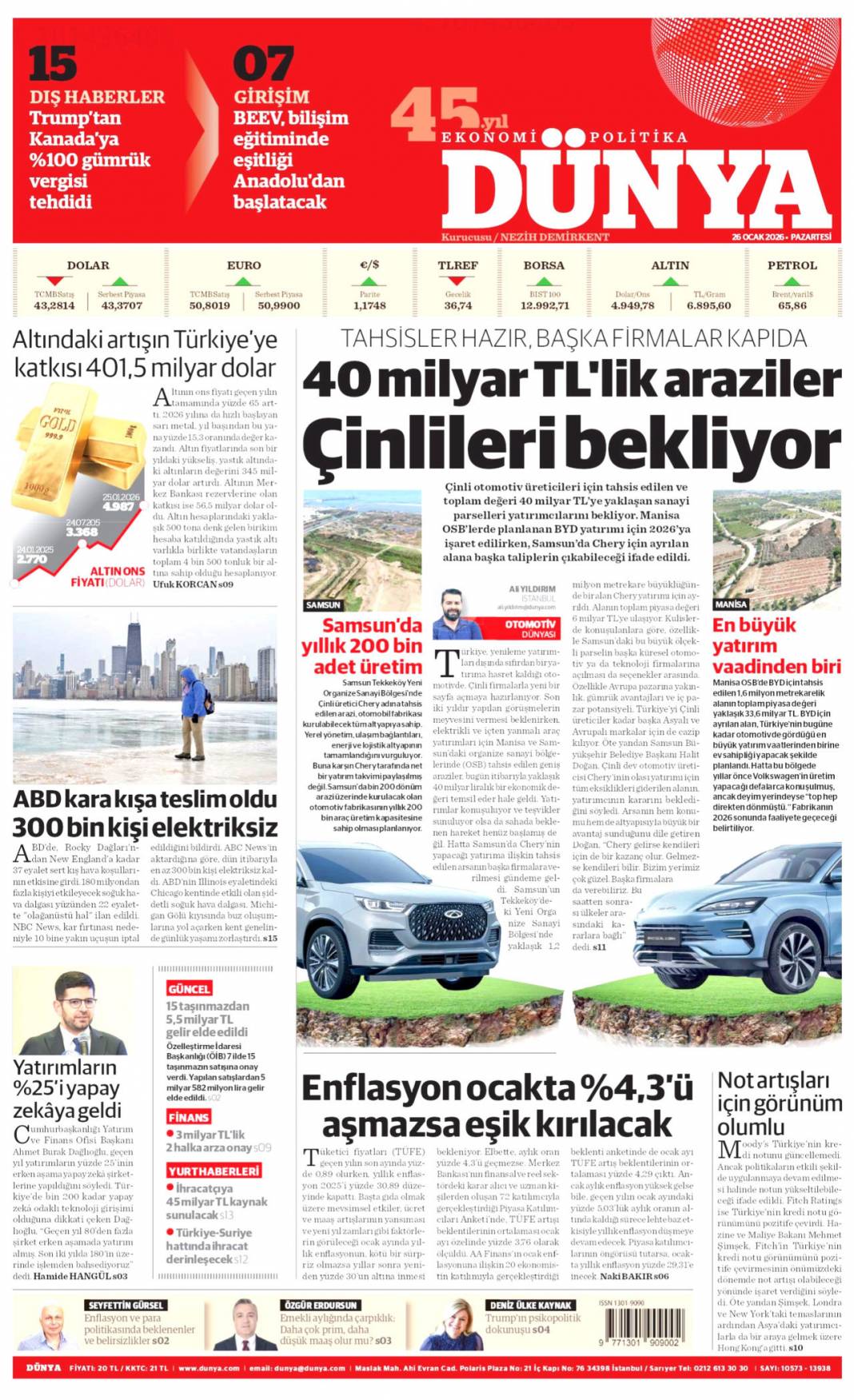 Lübnanlı iş adamına Bodrum tuzağı: 26 Ocak 2026 Pazartesi güncel gazete manşetleri... 15