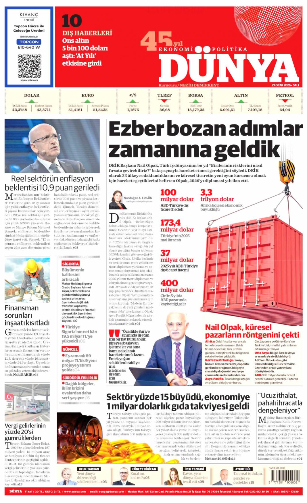 Patronlar gelince bana haber verin: 27 Ocak 2026 Salı güncel gazete manşetleri 21