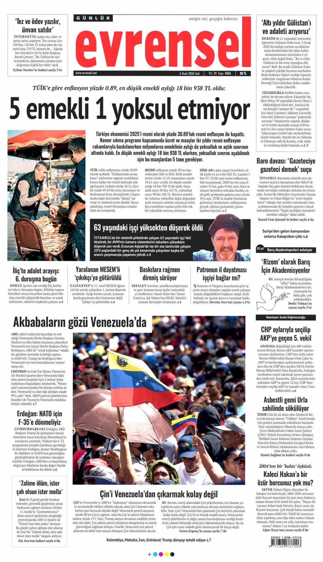 Vahşi Batı geri geldi: 6 Ocak 2026 Salı güncel gazete manşetleri 13