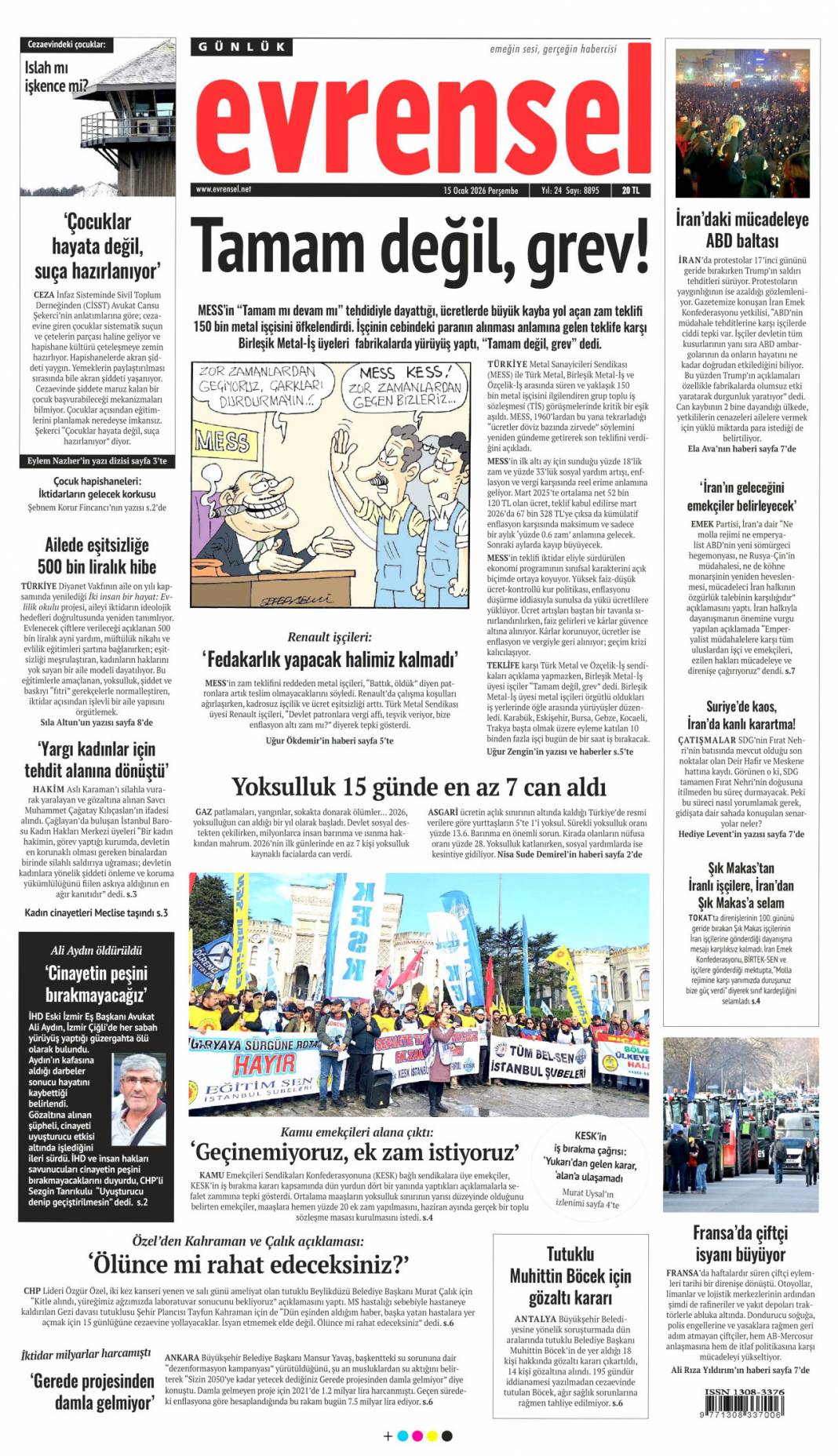 İBB'yi soydular kumarda yediler: 15 Ocak 2026 Perşembe, güncel gazete manşetleri 21