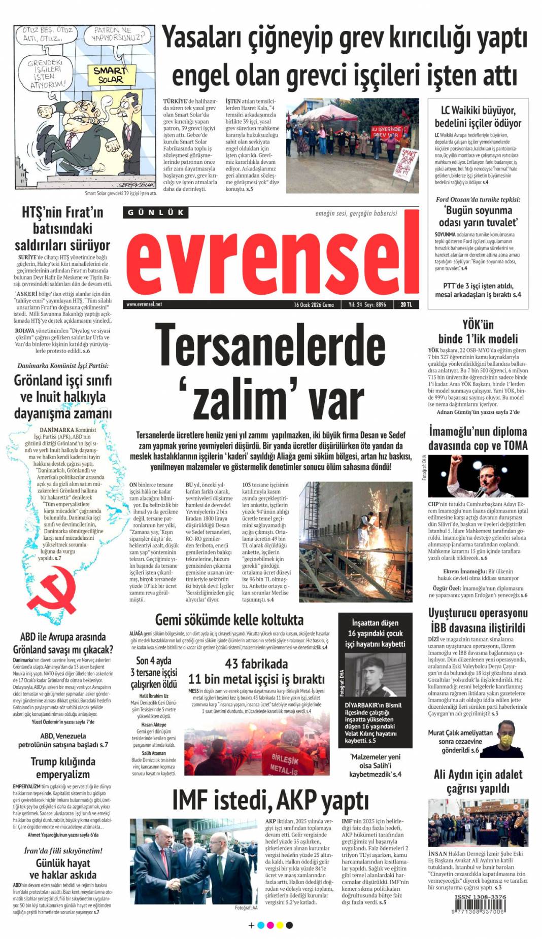 Bağımlılık terör kadar tehlikeli: 16 Ocak 2026 Cuma güncel gazete manşetleri 15