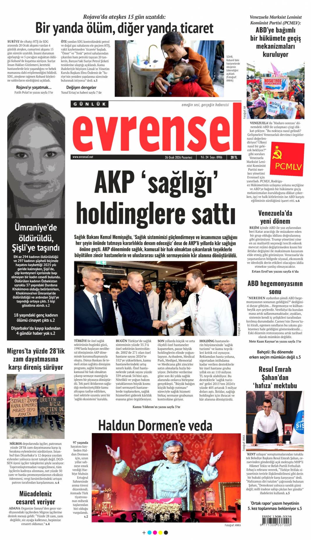 Lübnanlı iş adamına Bodrum tuzağı: 26 Ocak 2026 Pazartesi güncel gazete manşetleri... 16