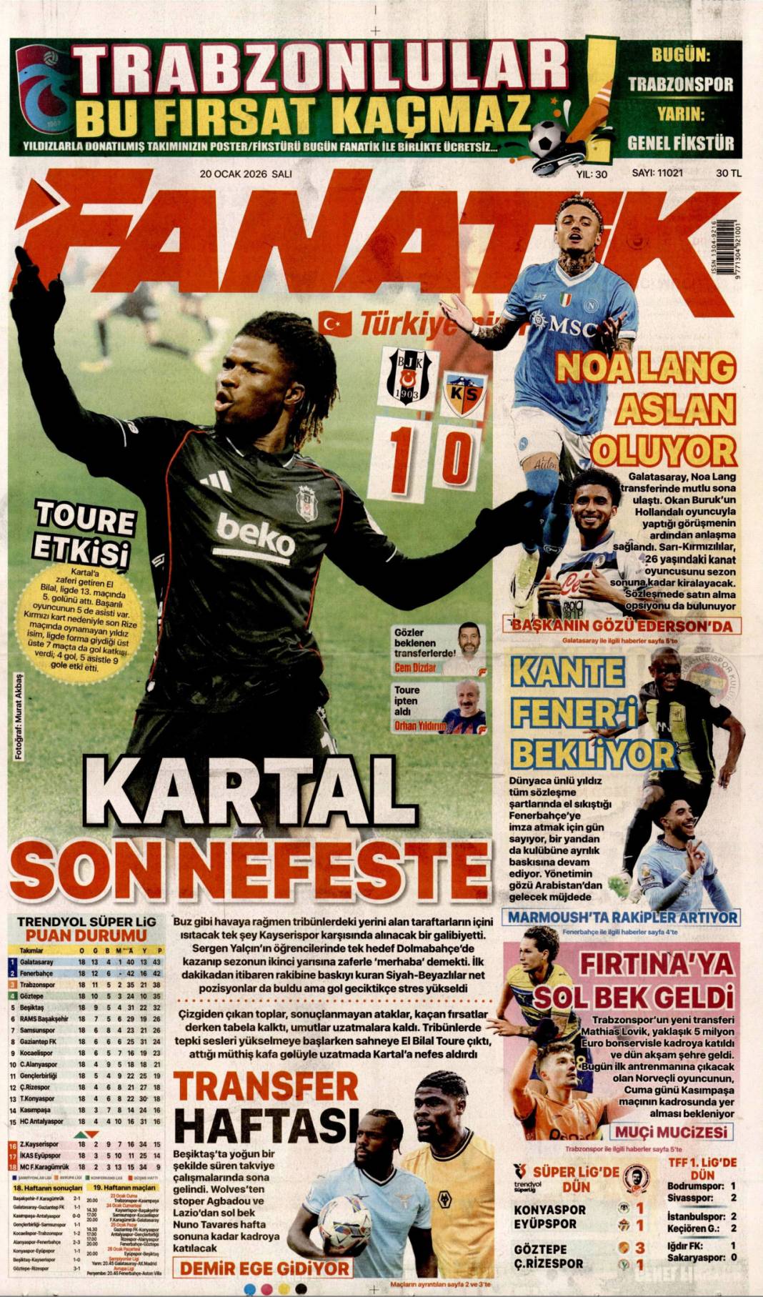 Takozlara rağmen hizmetten taviz yok: 20 Ocak 2026 Salı güncel gazete manşetleri 25