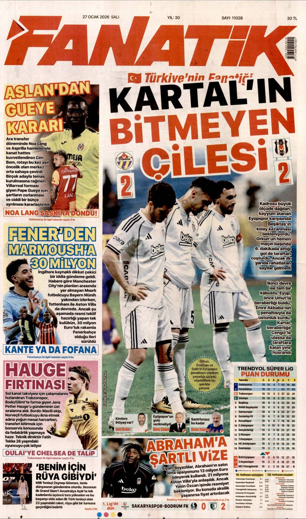 Patronlar gelince bana haber verin: 27 Ocak 2026 Salı güncel gazete manşetleri 24