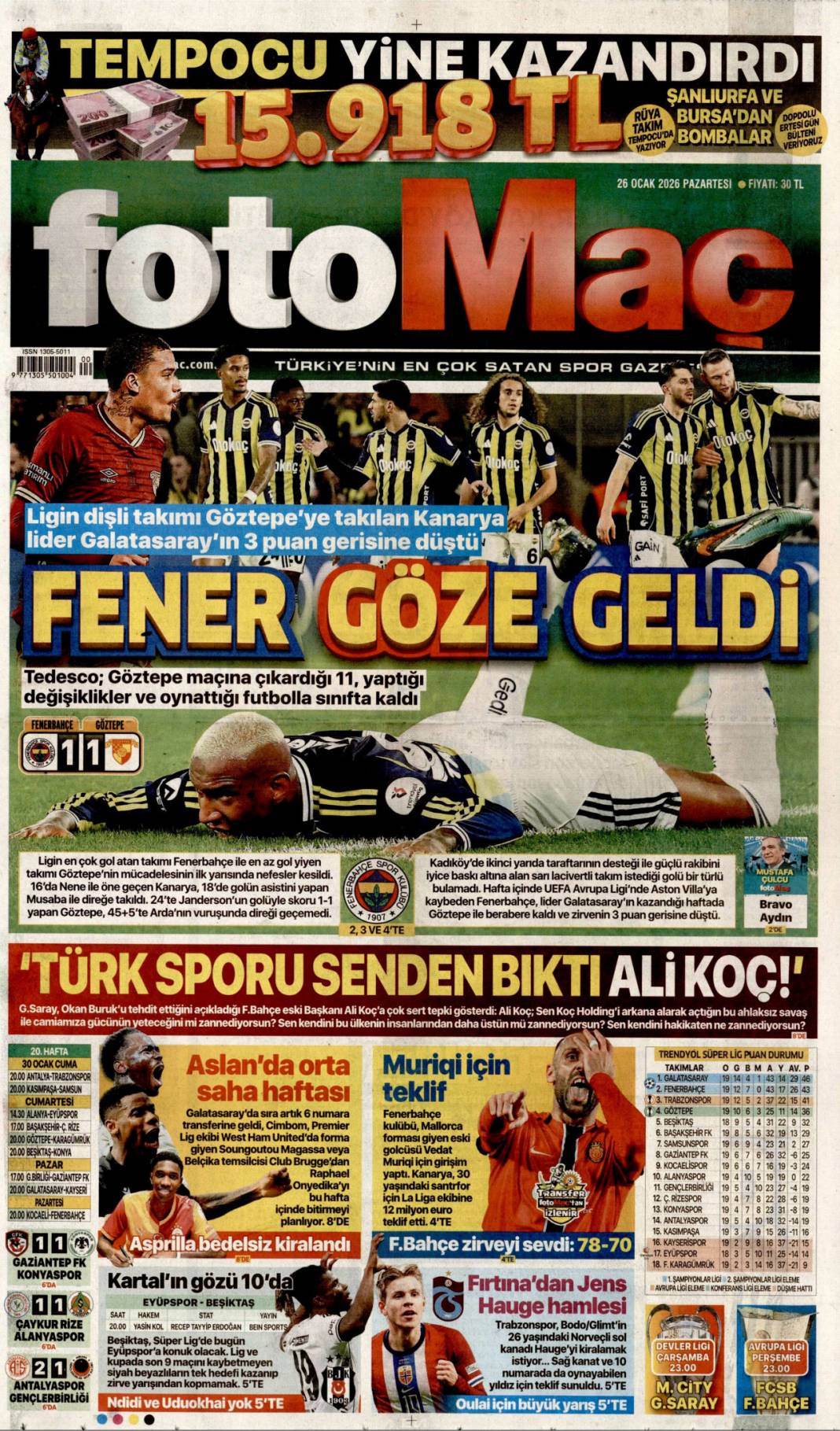 Lübnanlı iş adamına Bodrum tuzağı: 26 Ocak 2026 Pazartesi güncel gazete manşetleri... 26