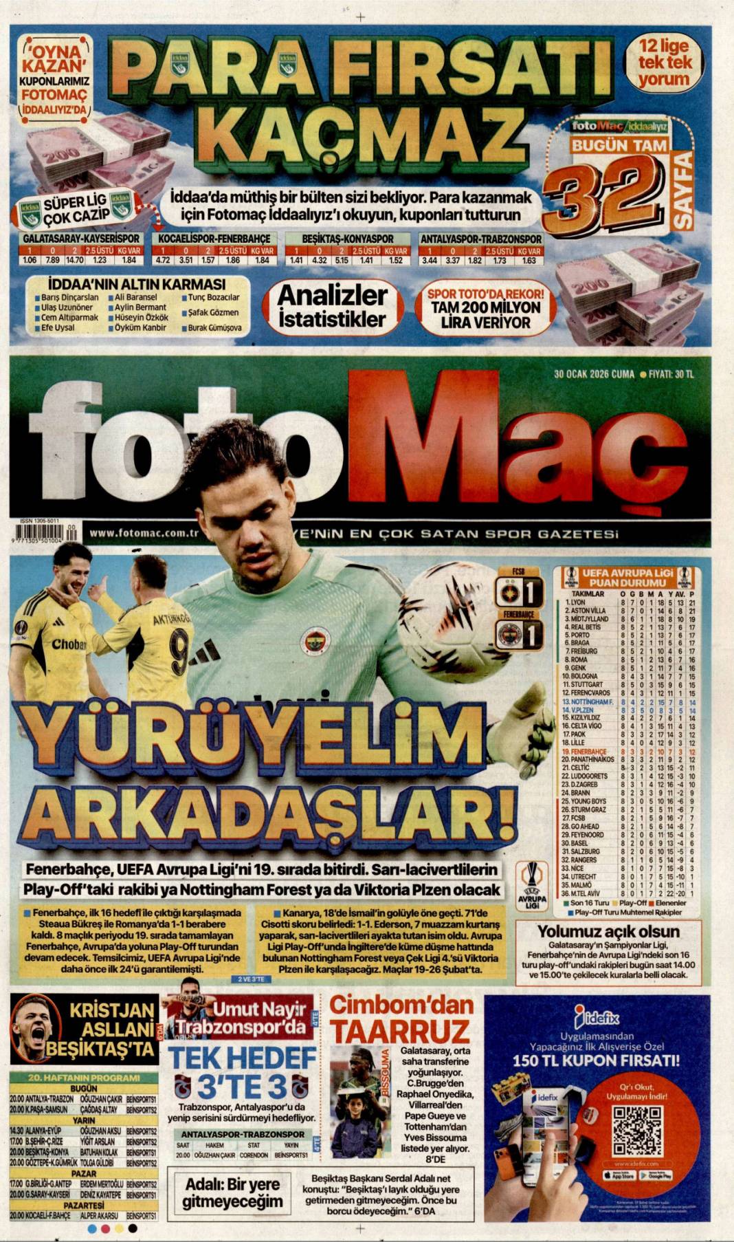 Asra Türk dünyasının mührünü vuracağız! 30 Ocak 2026 Cuma, güncel gazete manşetleri... 27