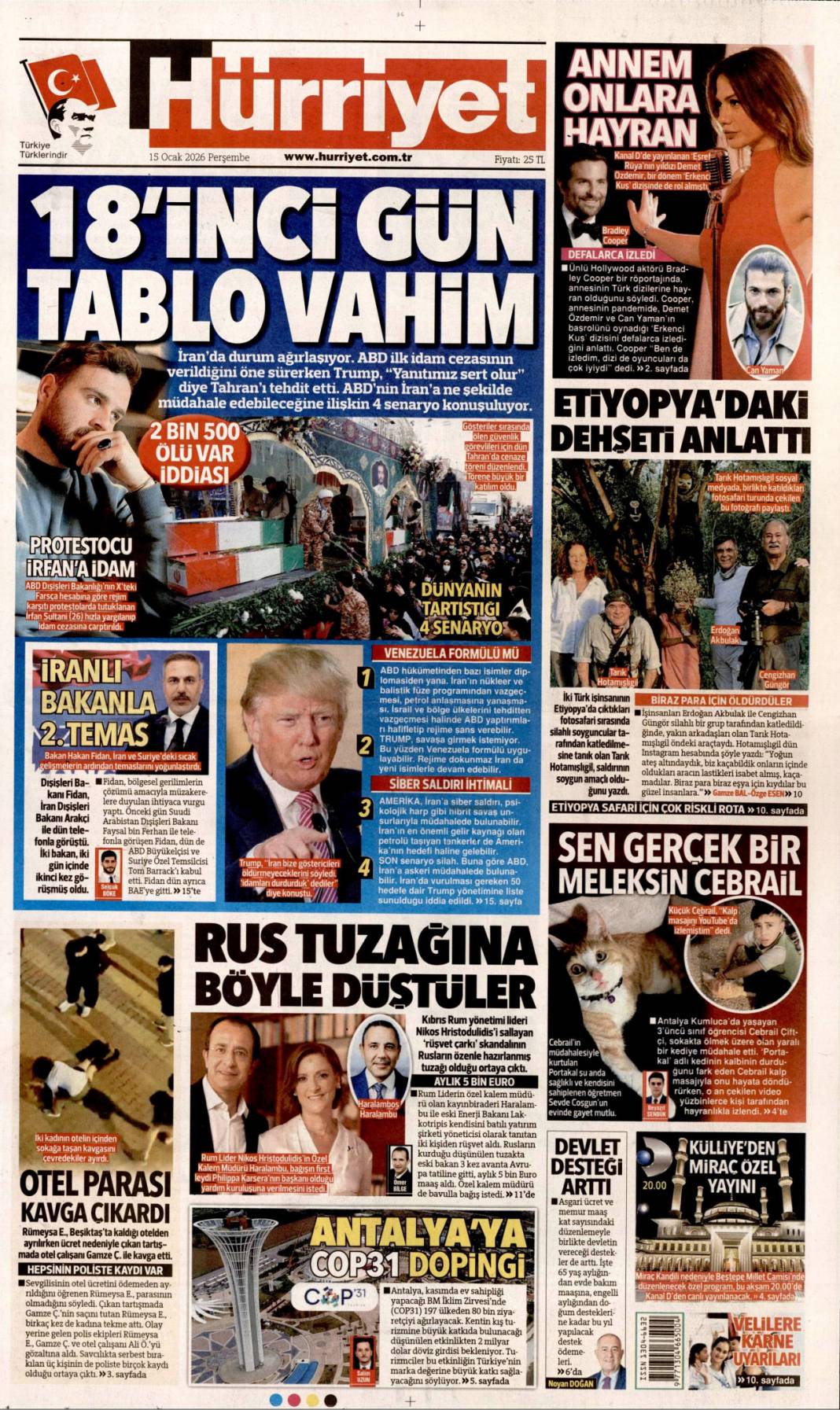 İBB'yi soydular kumarda yediler: 15 Ocak 2026 Perşembe, güncel gazete manşetleri 3