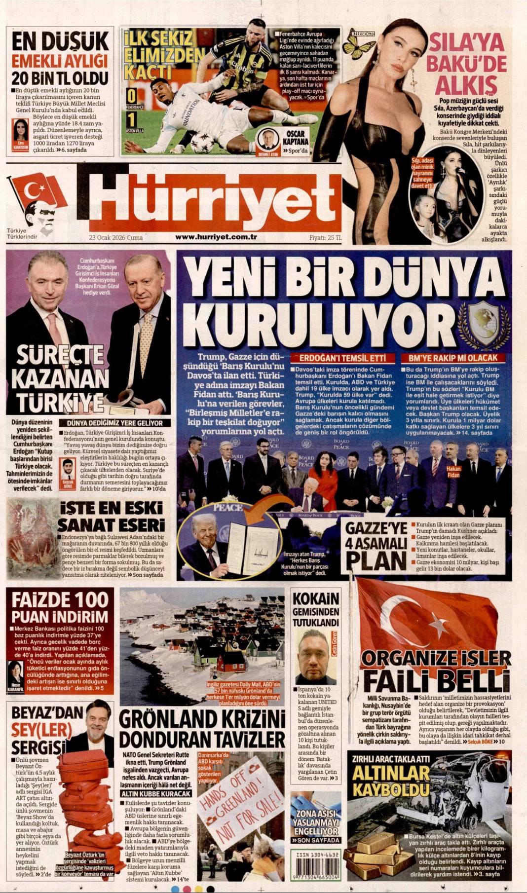 Yeni bir dünya kuruluyor: 23 Ocak 2026 Cuma güncel gazete manşetleri 1