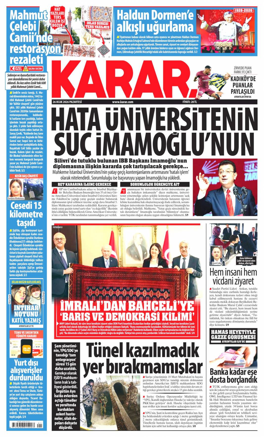 Lübnanlı iş adamına Bodrum tuzağı: 26 Ocak 2026 Pazartesi güncel gazete manşetleri... 17