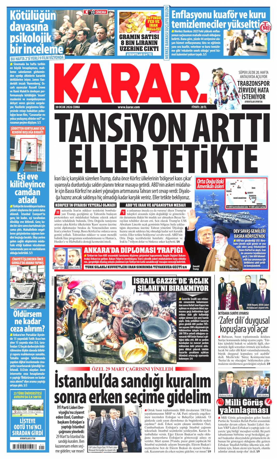 Asra Türk dünyasının mührünü vuracağız! 30 Ocak 2026 Cuma, güncel gazete manşetleri... 16