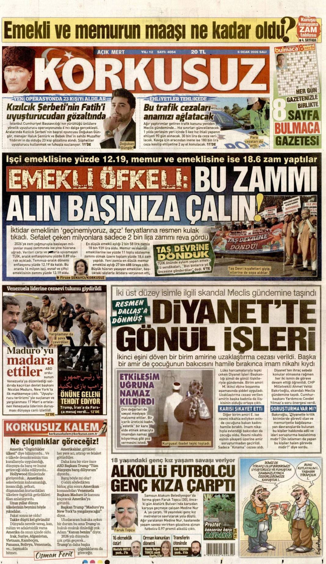 Vahşi Batı geri geldi: 6 Ocak 2026 Salı güncel gazete manşetleri 17