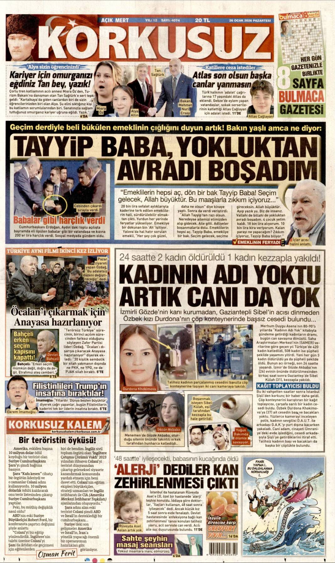 Lübnanlı iş adamına Bodrum tuzağı: 26 Ocak 2026 Pazartesi güncel gazete manşetleri... 20