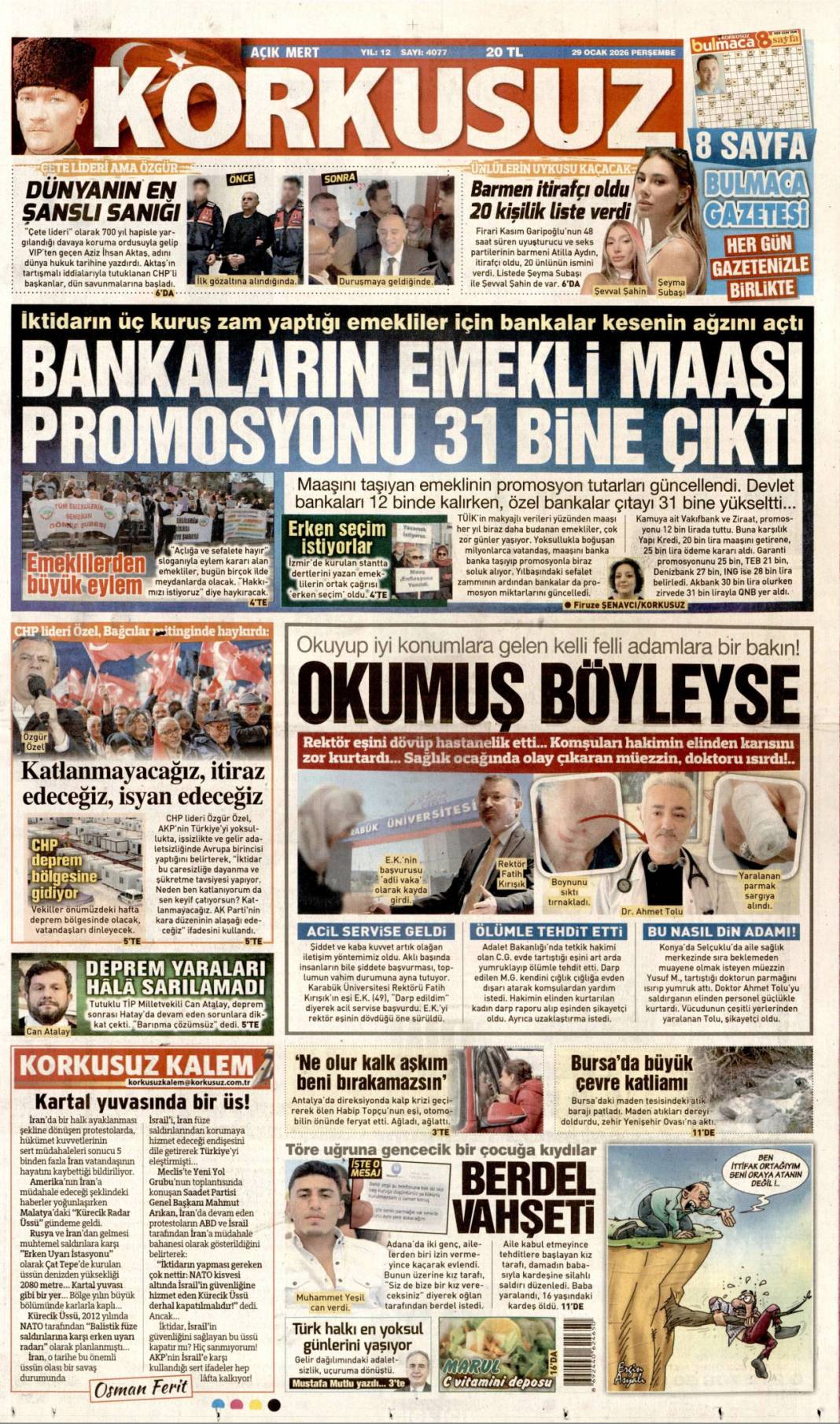 48 saat süren uyuşturucu partisi: 29 Ocak 2026 Perşembe günce gazete manşetleri... 15