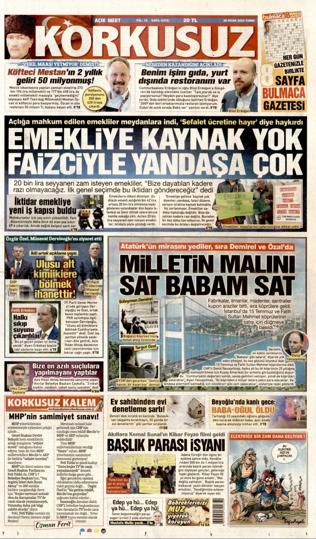 Asra Türk dünyasının mührünü vuracağız! 30 Ocak 2026 Cuma, güncel gazete manşetleri... 17