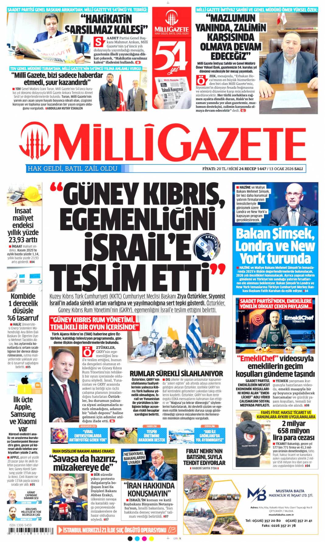 İran'da enformasyon savaşı: 13 Ocak 2026 Salı güncel gazete manşetleri 16