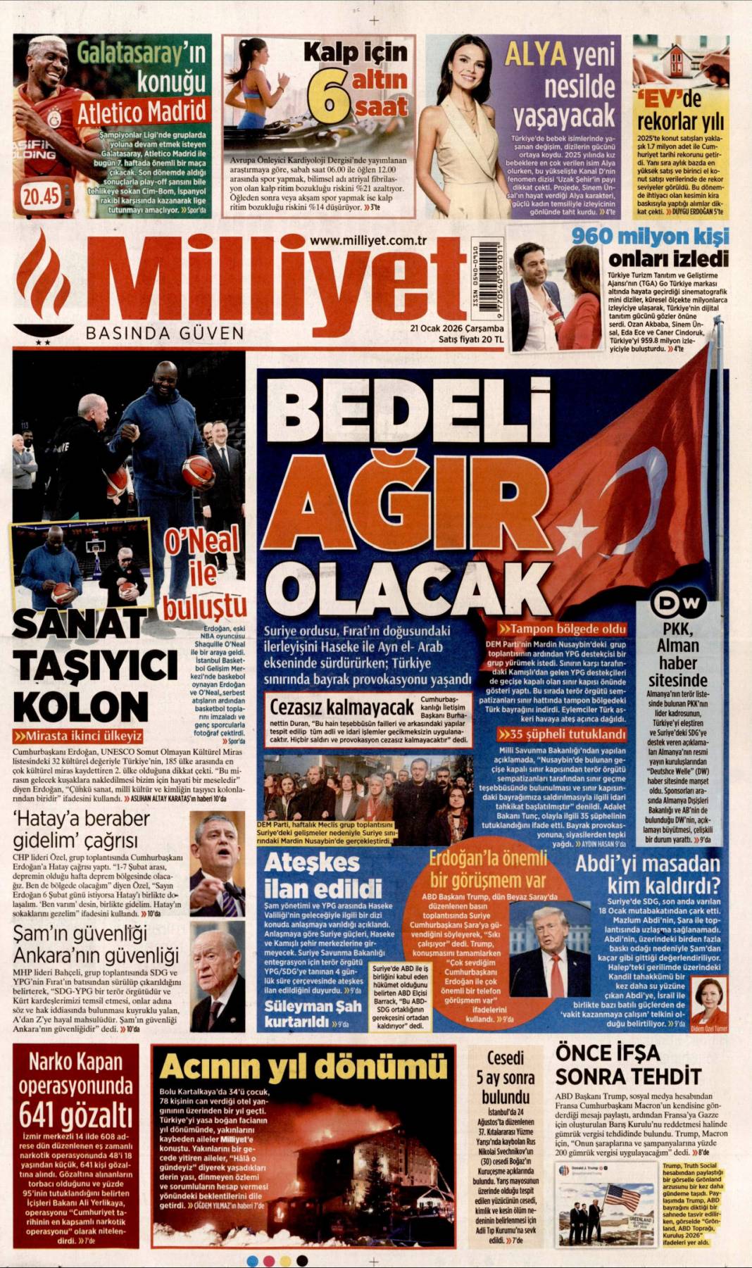 Suriye'de terör devri kapanıyor! 21 Ocak 2026 Çarşamba güncel gazete manşetleri 5