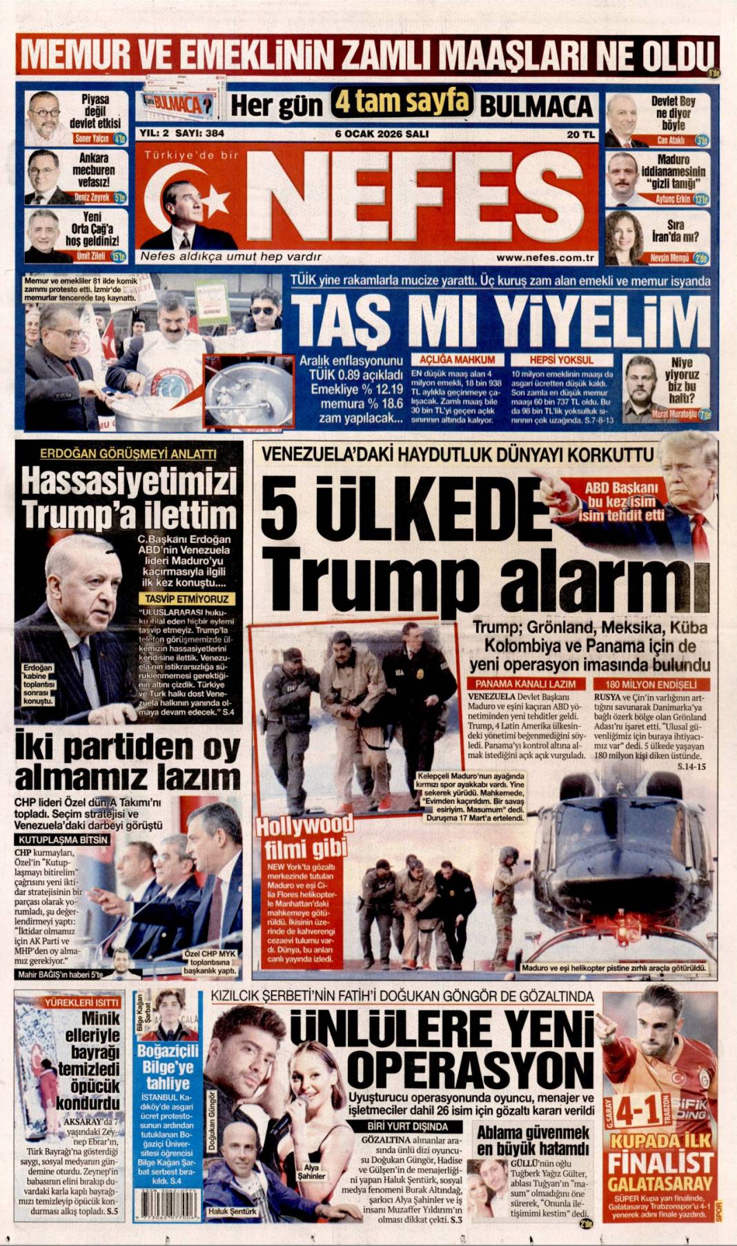 Vahşi Batı geri geldi: 6 Ocak 2026 Salı güncel gazete manşetleri 21