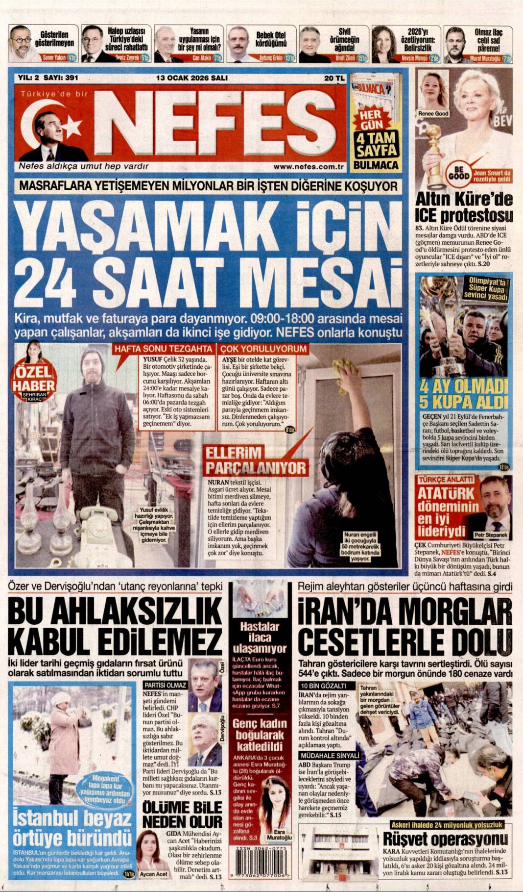 İran'da enformasyon savaşı: 13 Ocak 2026 Salı güncel gazete manşetleri 17