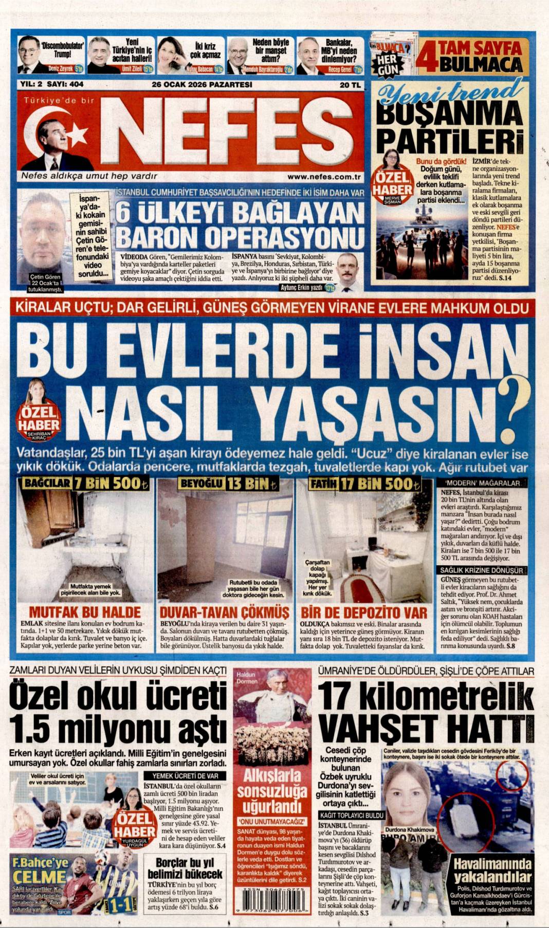 Lübnanlı iş adamına Bodrum tuzağı: 26 Ocak 2026 Pazartesi güncel gazete manşetleri... 18