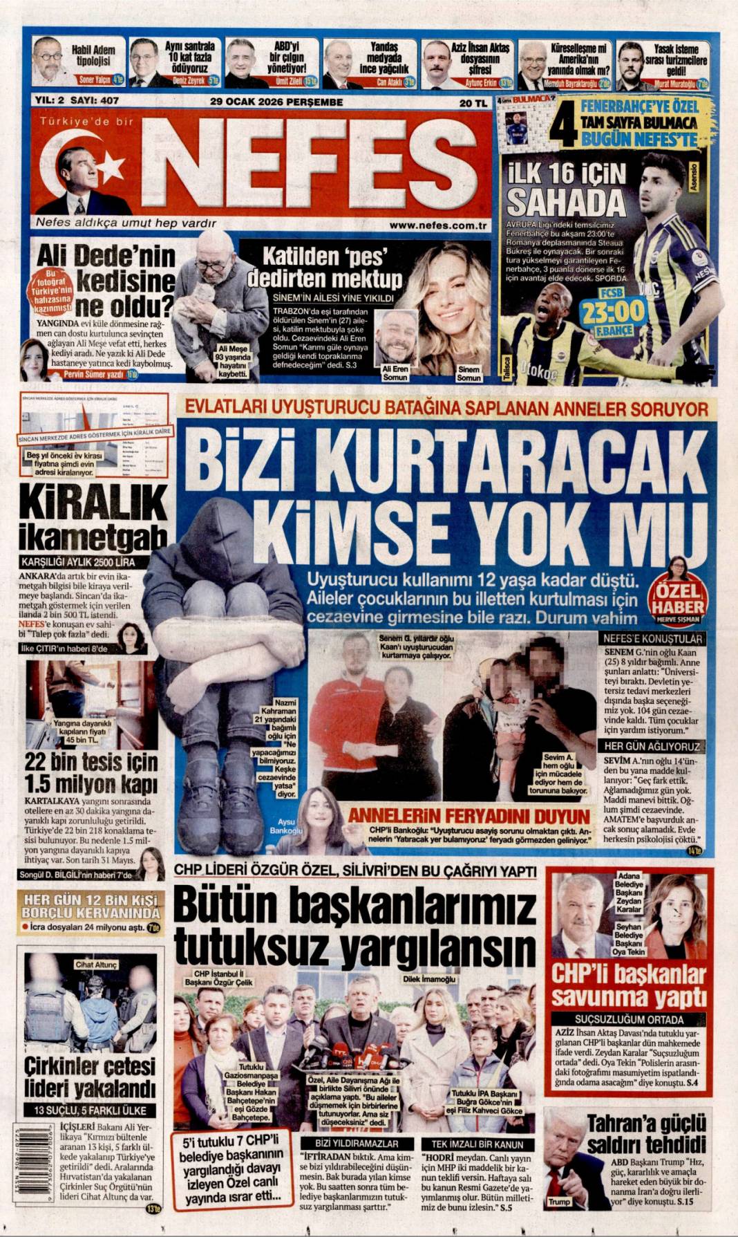 48 saat süren uyuşturucu partisi: 29 Ocak 2026 Perşembe günce gazete manşetleri... 18