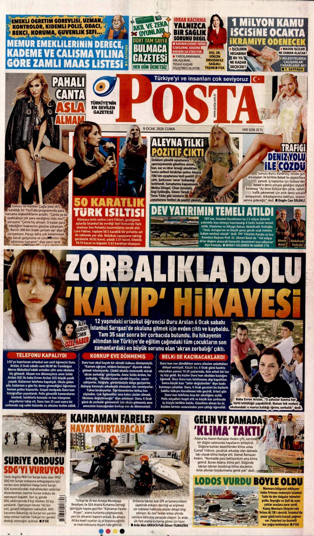 Türkiye havacılıkta küresel üst oluyor: 9 Ocak 2026 Cuma güncel gazete manşetleri 13