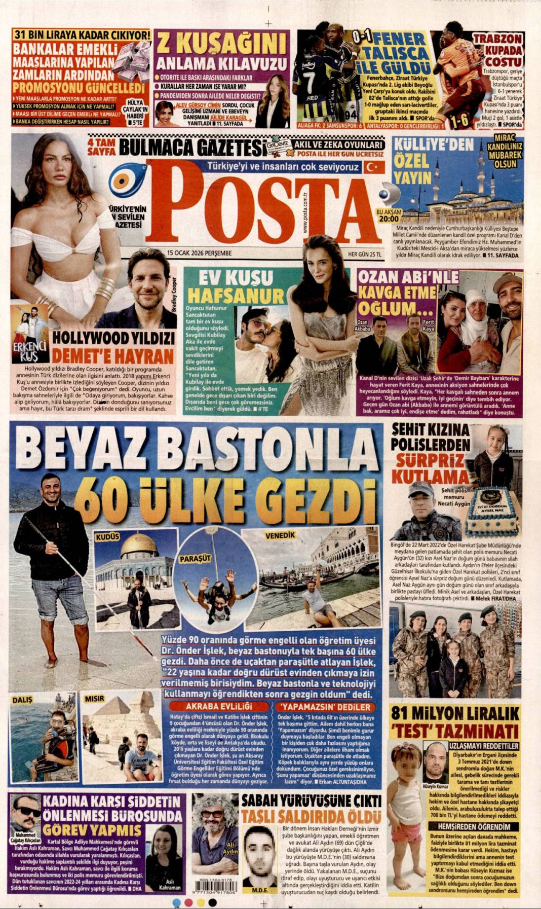 İBB'yi soydular kumarda yediler: 15 Ocak 2026 Perşembe, güncel gazete manşetleri 14