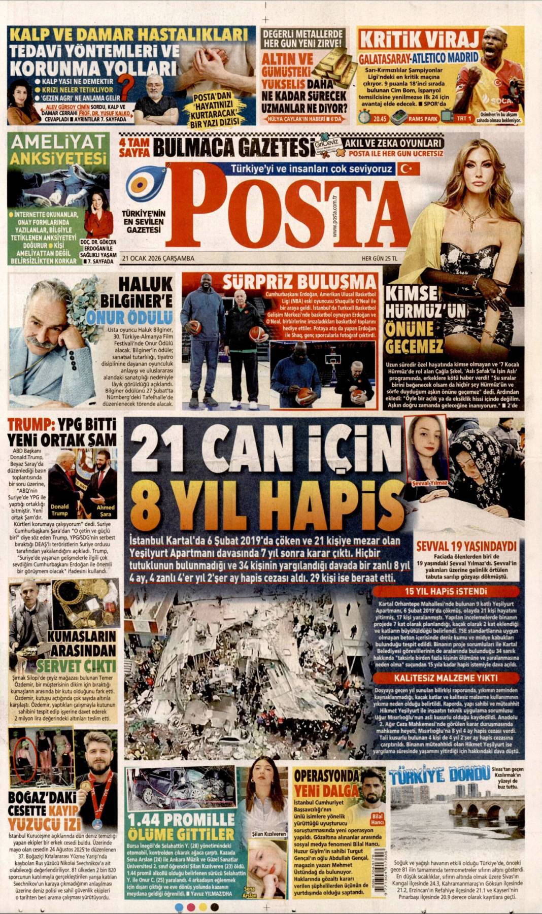 Suriye'de terör devri kapanıyor! 21 Ocak 2026 Çarşamba güncel gazete manşetleri 6