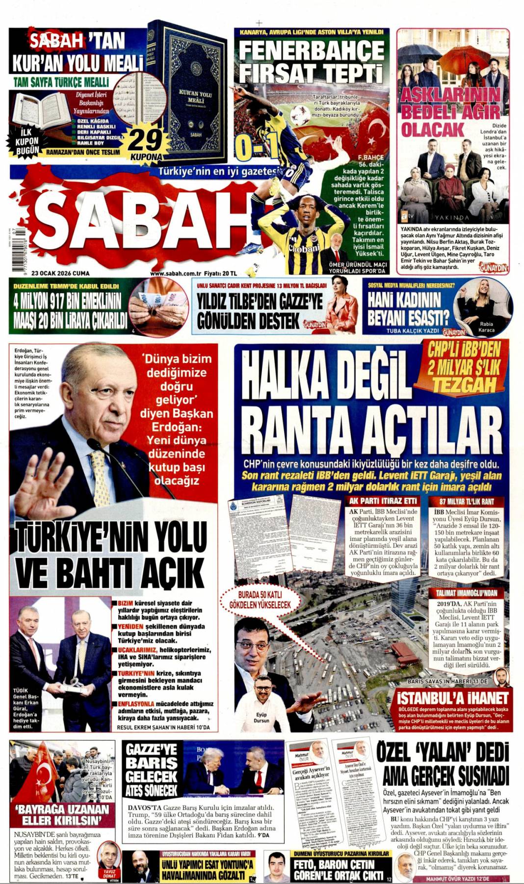 Yeni bir dünya kuruluyor: 23 Ocak 2026 Cuma güncel gazete manşetleri 2