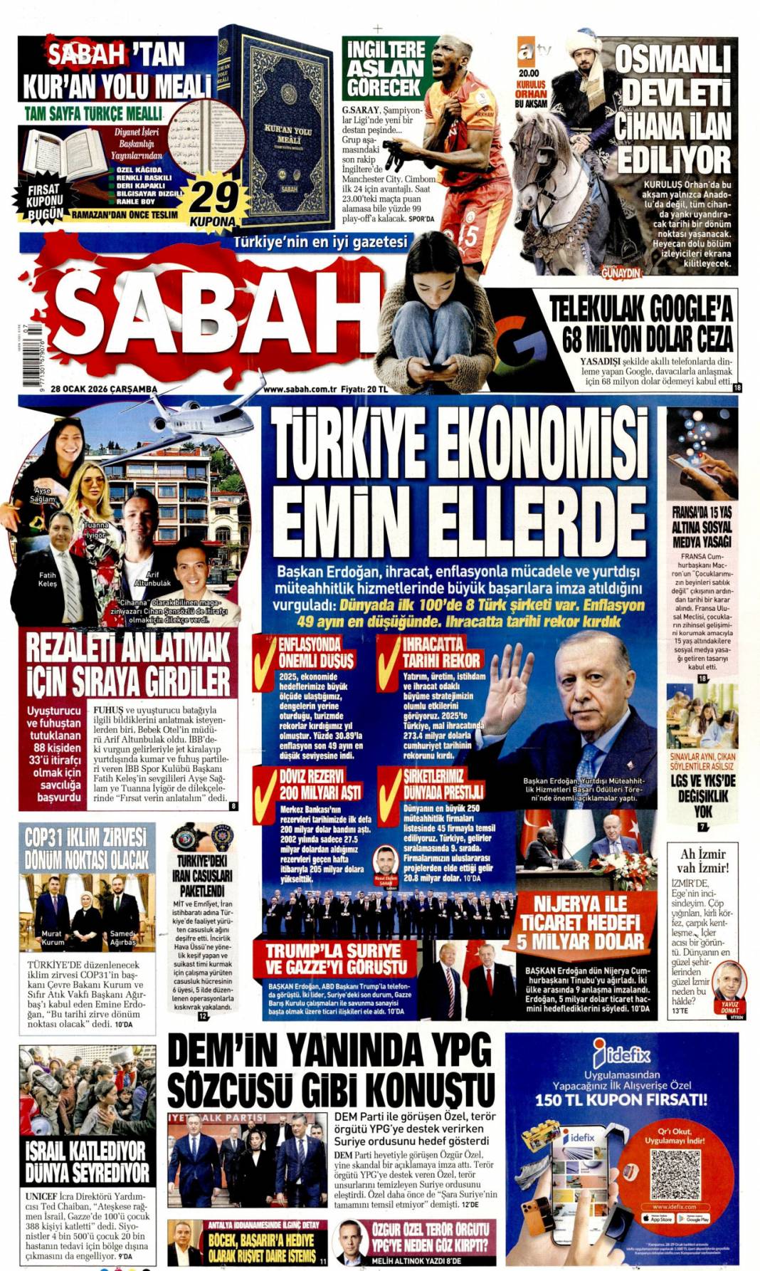 Trump'ı çıldırtan anlaşma: 28 Ocak 2026 Çarşamba güncel gazete manşetleri 3