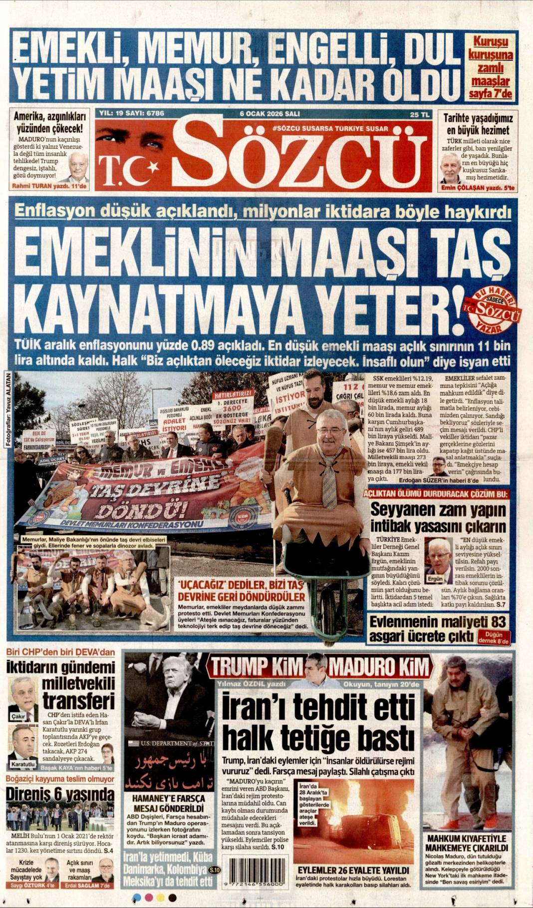 Vahşi Batı geri geldi: 6 Ocak 2026 Salı güncel gazete manşetleri 8