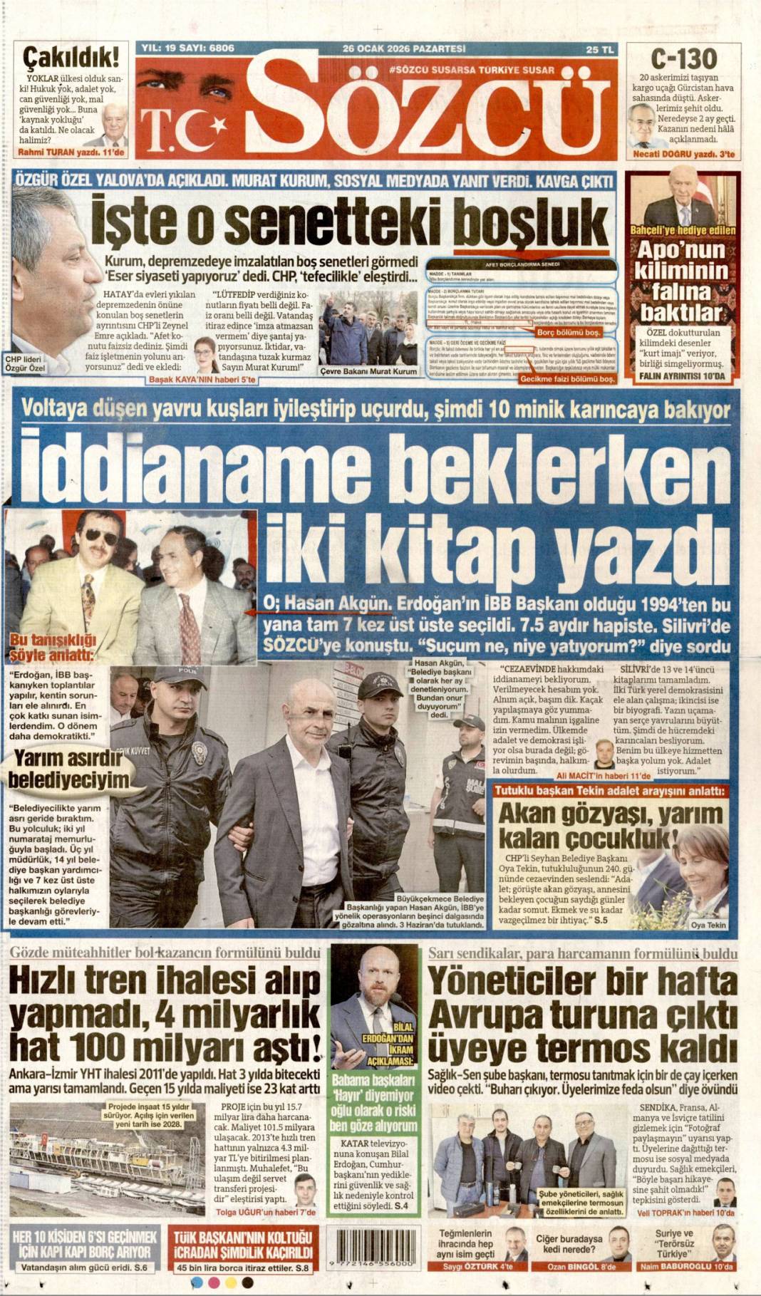 Lübnanlı iş adamına Bodrum tuzağı: 26 Ocak 2026 Pazartesi güncel gazete manşetleri... 22