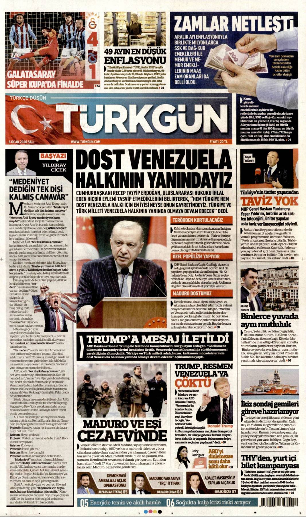 Vahşi Batı geri geldi: 6 Ocak 2026 Salı güncel gazete manşetleri 22