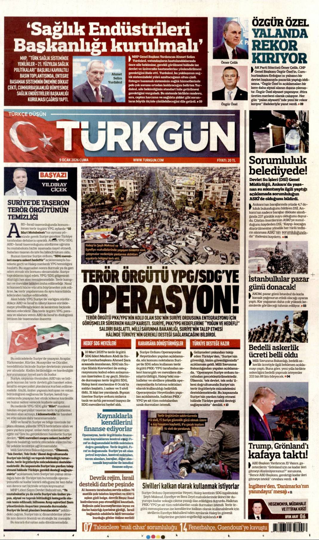 Türkiye havacılıkta küresel üst oluyor: 9 Ocak 2026 Cuma güncel gazete manşetleri 16