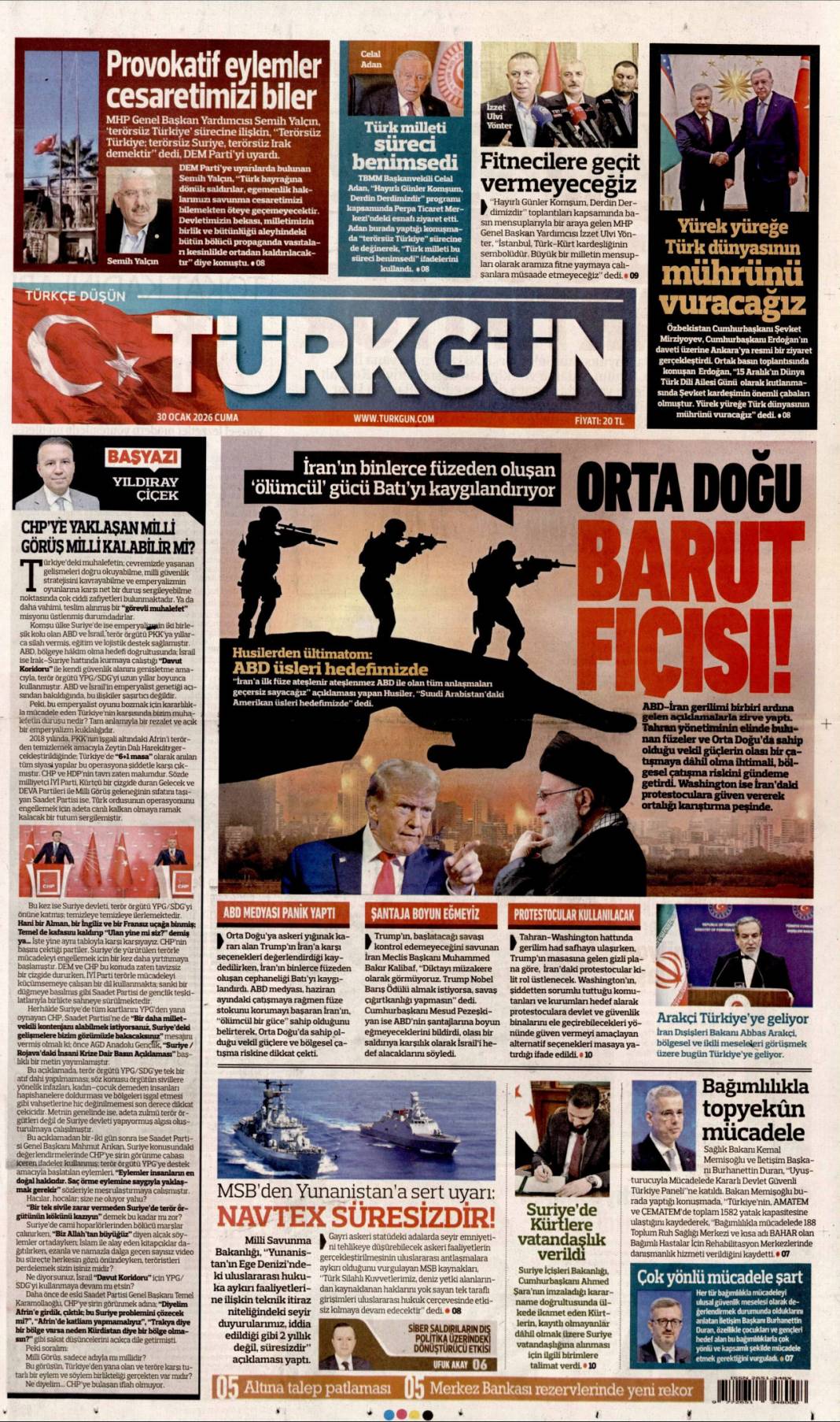 Asra Türk dünyasının mührünü vuracağız! 30 Ocak 2026 Cuma, güncel gazete manşetleri... 23