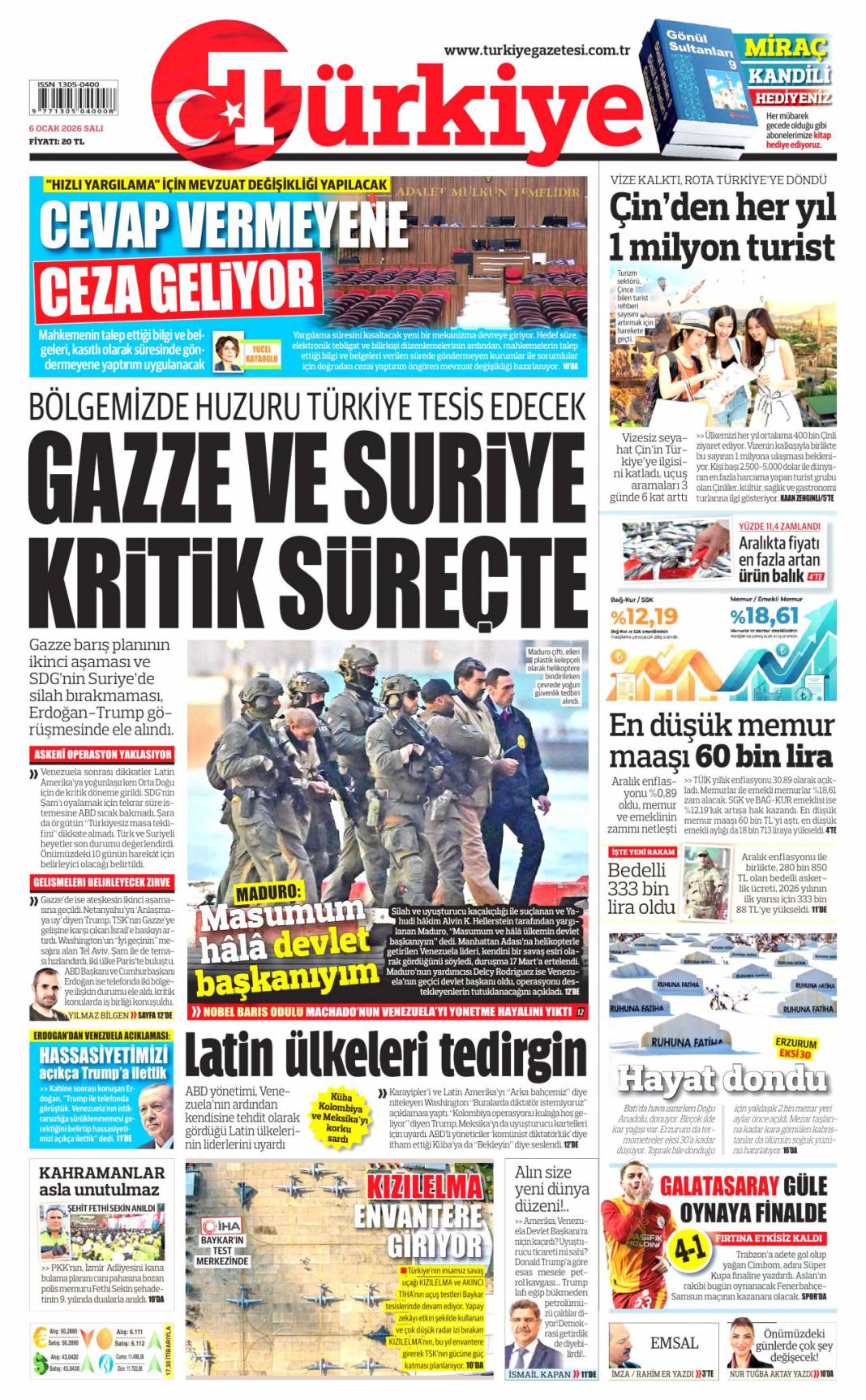 Vahşi Batı geri geldi: 6 Ocak 2026 Salı güncel gazete manşetleri 4