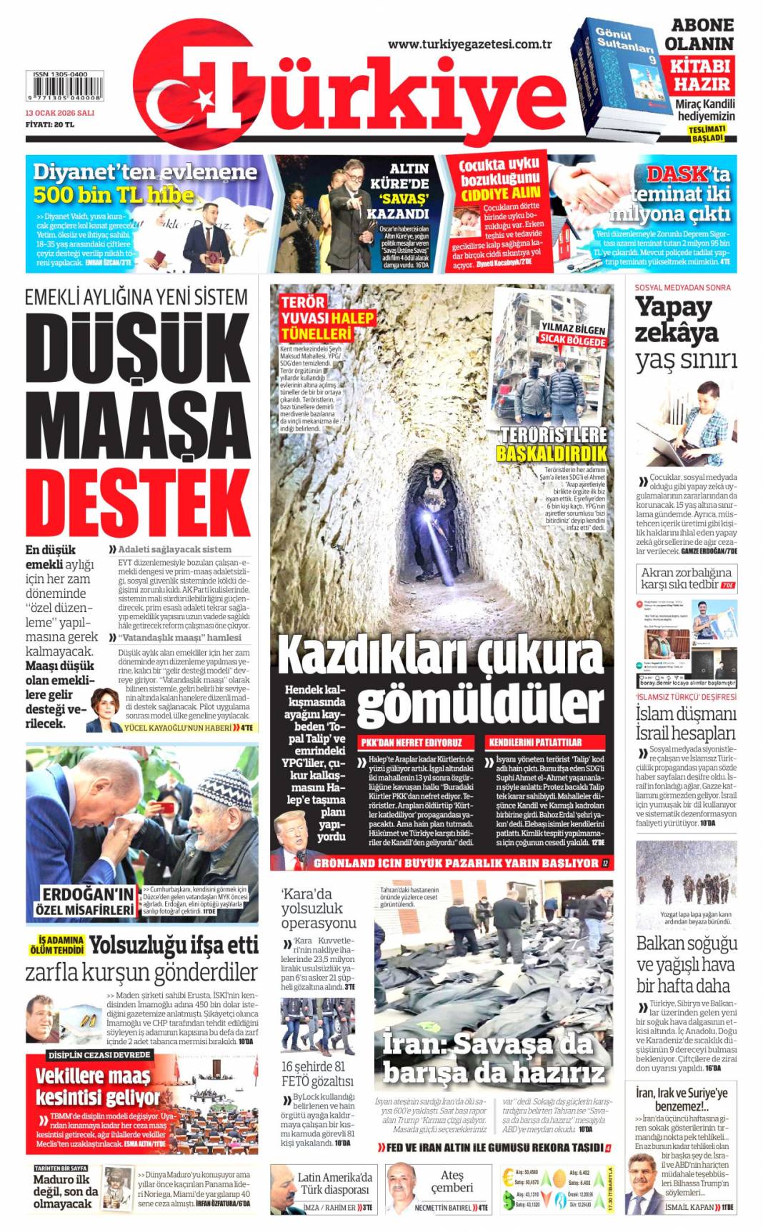 İran'da enformasyon savaşı: 13 Ocak 2026 Salı güncel gazete manşetleri 3