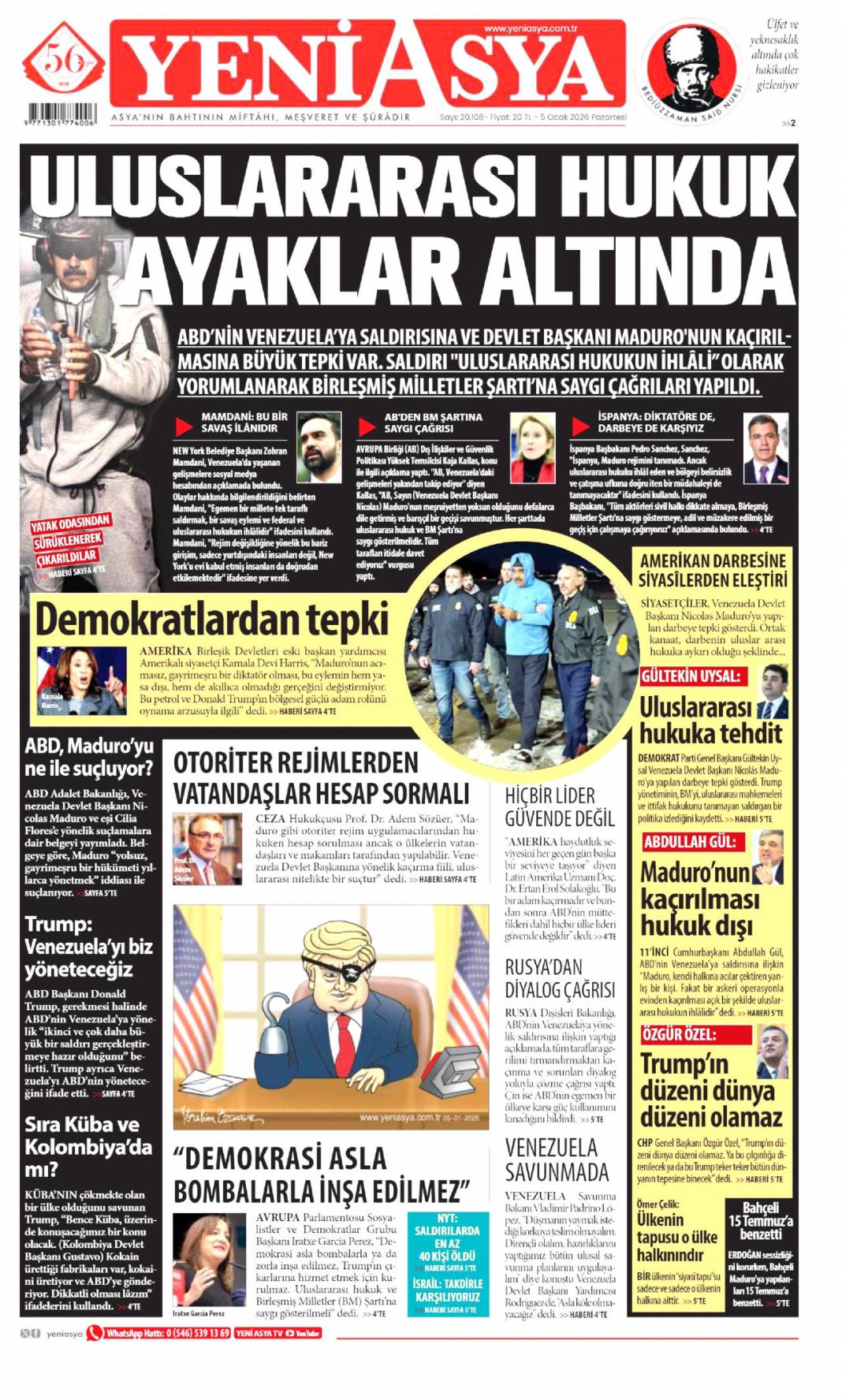 Maduro'ya ihanet en yakınından: 5 Ocak 2026 Pazartesi güncel gazete manşetleri 23