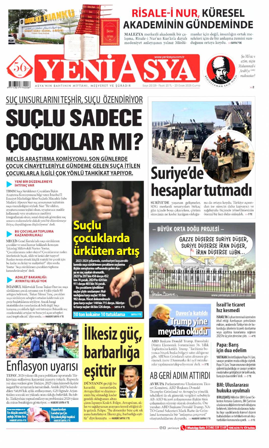 Yeni bir dünya kuruluyor: 23 Ocak 2026 Cuma güncel gazete manşetleri 10