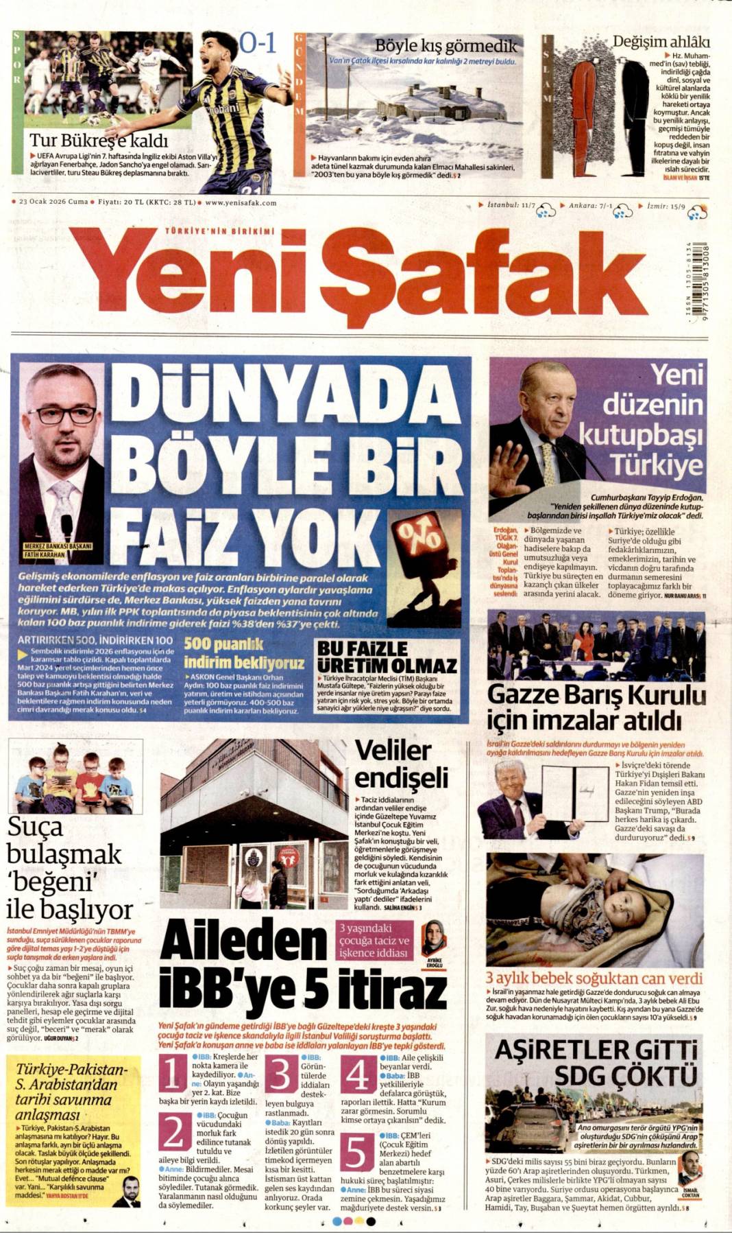 Yeni bir dünya kuruluyor: 23 Ocak 2026 Cuma güncel gazete manşetleri 6