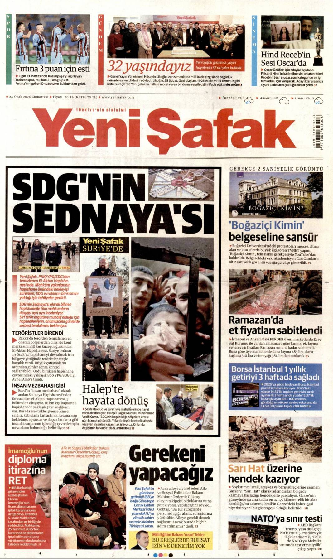 Eski YPG'li vurgunu itiraf etti: ABD'yi böyle soyduk! 24 Ocak 2026 Cumartesi güncel gazete manşetleri 8