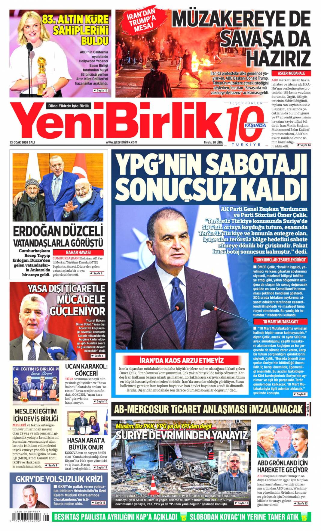 İran'da enformasyon savaşı: 13 Ocak 2026 Salı güncel gazete manşetleri 24