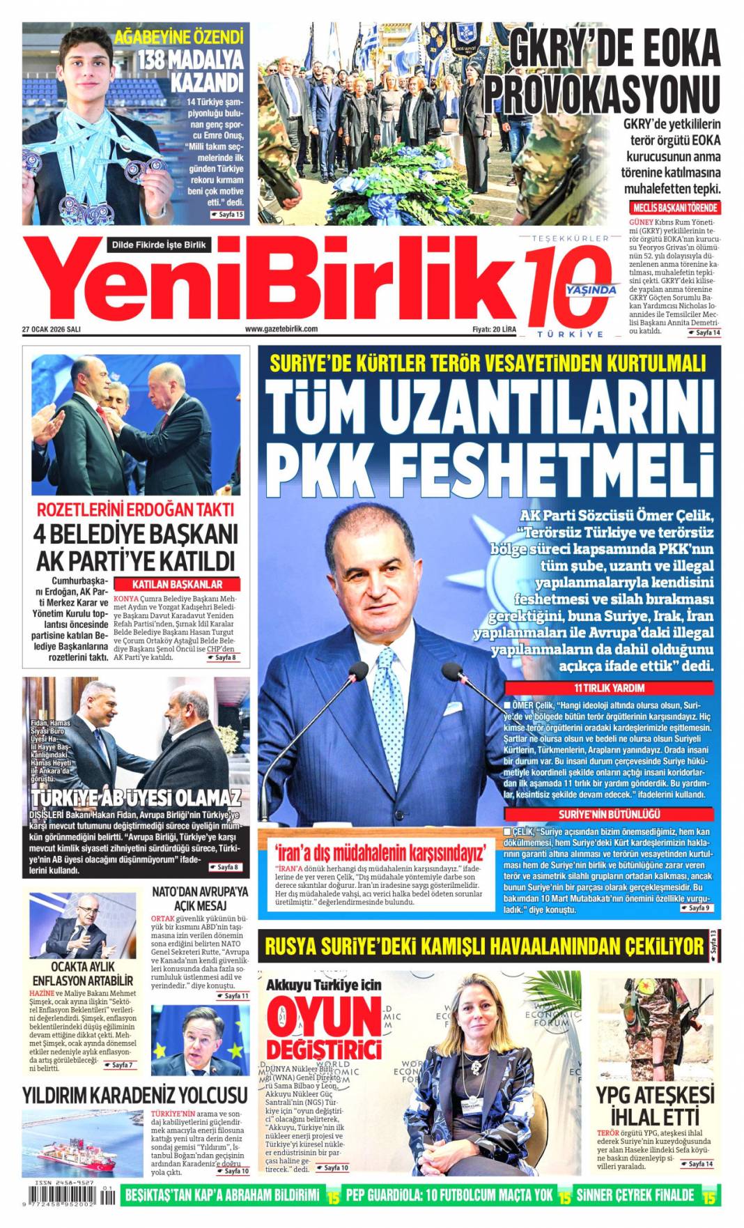 Patronlar gelince bana haber verin: 27 Ocak 2026 Salı güncel gazete manşetleri 14