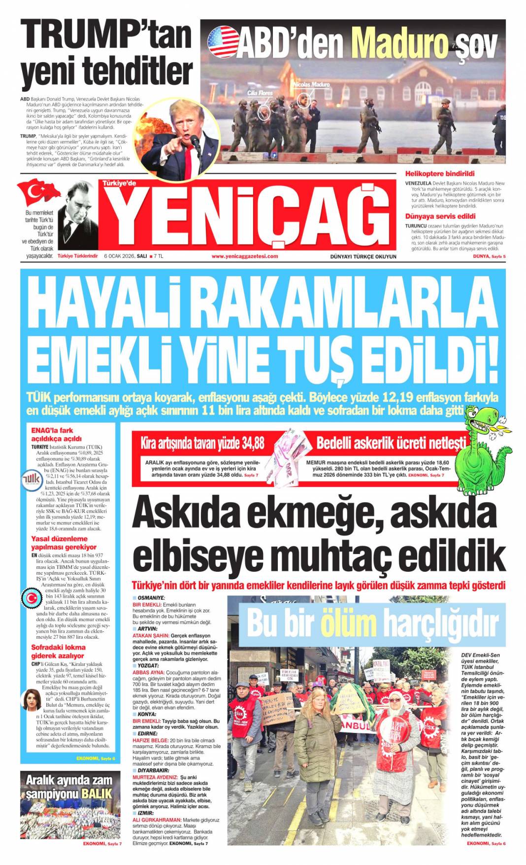 Vahşi Batı geri geldi: 6 Ocak 2026 Salı güncel gazete manşetleri 24