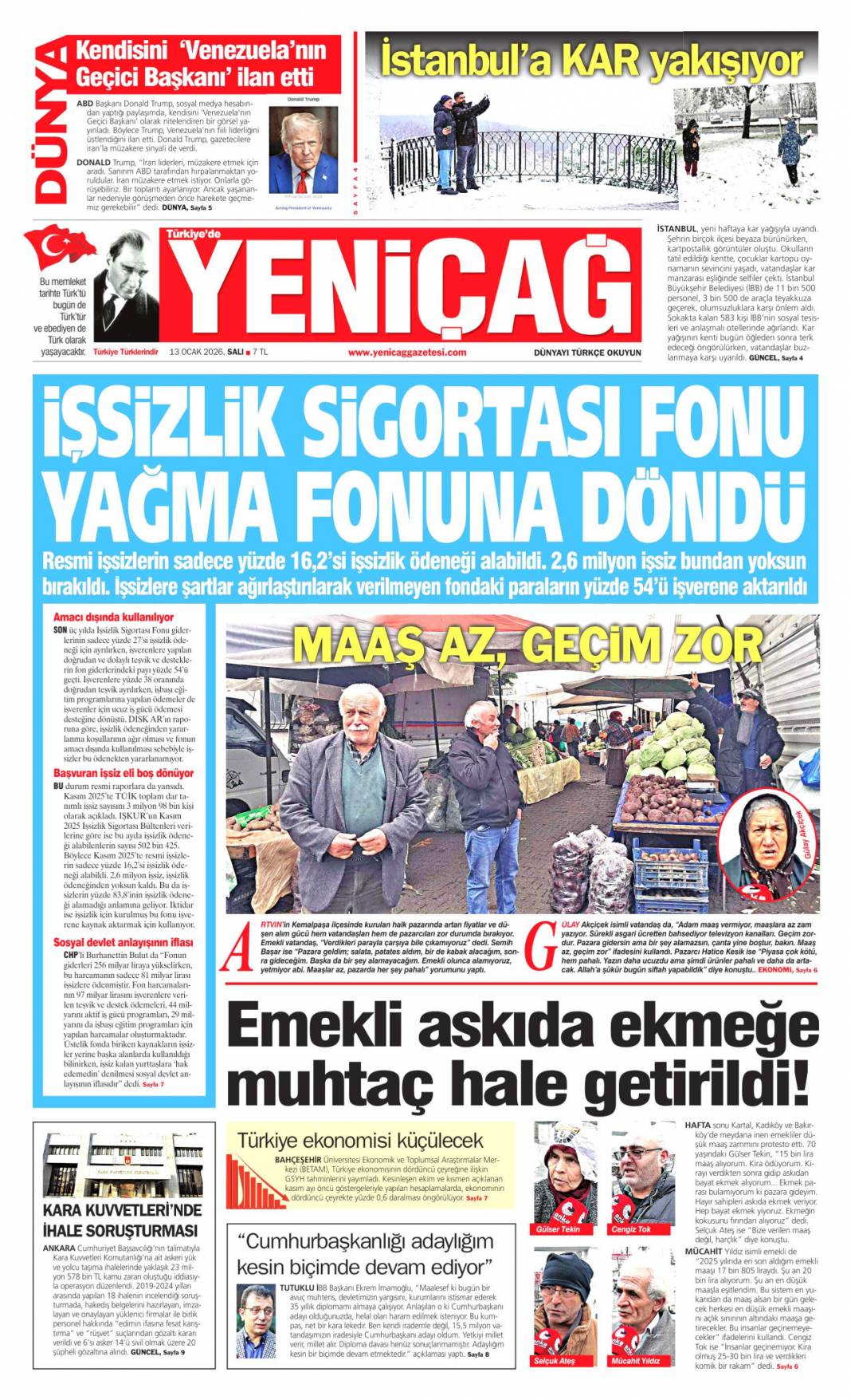 İran'da enformasyon savaşı: 13 Ocak 2026 Salı güncel gazete manşetleri 25